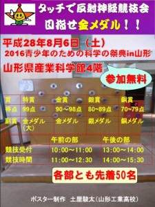 7.5タッチで反射神経競技会ポスター